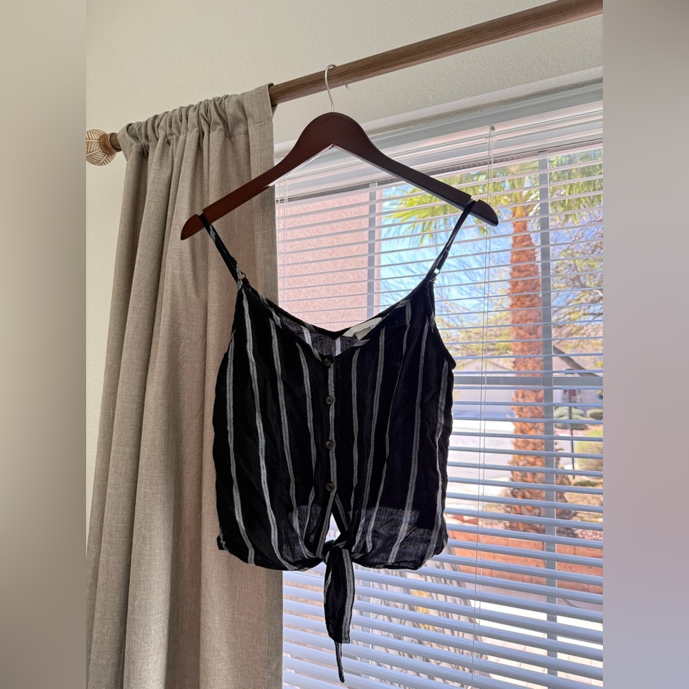 H&M Black and White Striped Camisole